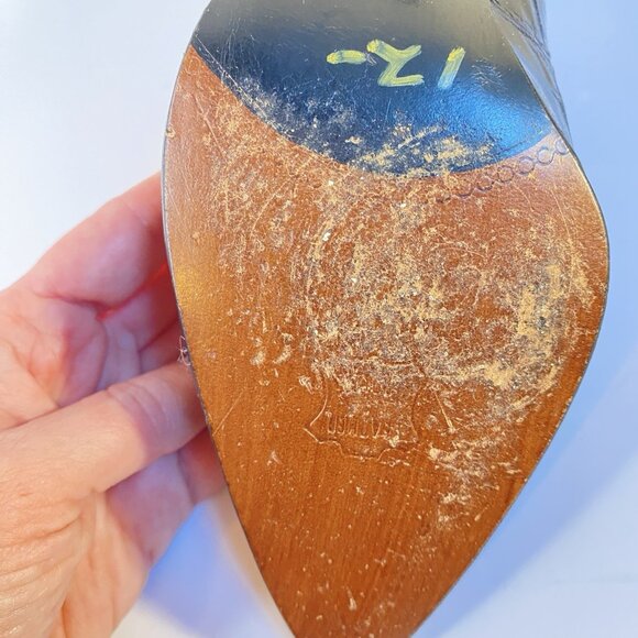 Womens Stuart Weitzman Brown Snakeskin Square Toe Block Heel Shoe Size 8B - Picture 10 of 16